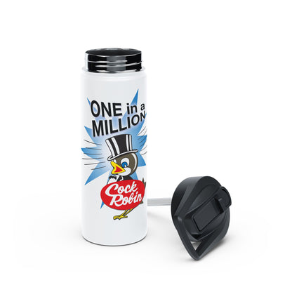 Cock Robin ONE in a MILLION Insulated Water Bottle – Retro Graphic Stainless Steel