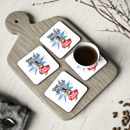 Cock Robin ONE in a MILLION Coaster Set – Retro Graphic Drink Coasters