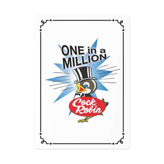 Cock Robin ONE in a MILLION Playing Cards – Retro Graphic Poker Deck
